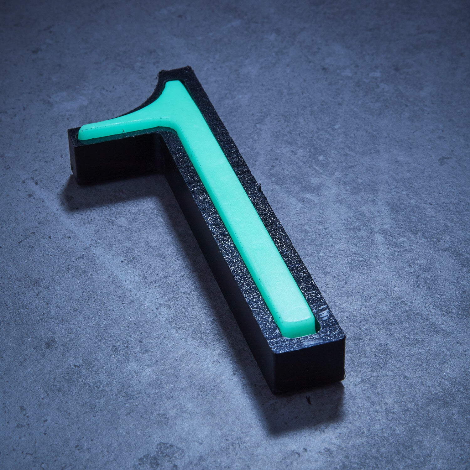 Glow in the Dark House Numbers - Aqua / Solar Powered House Numbers - Aqua