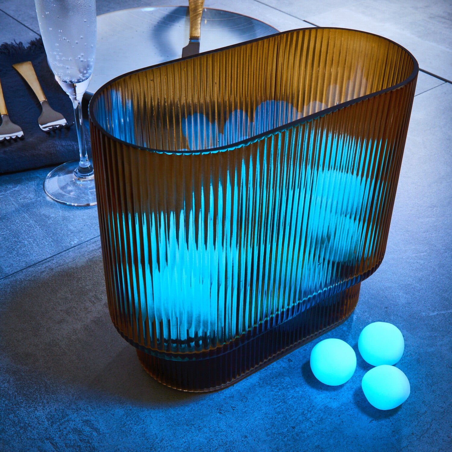 20-25mm Glow Marbles - Blue