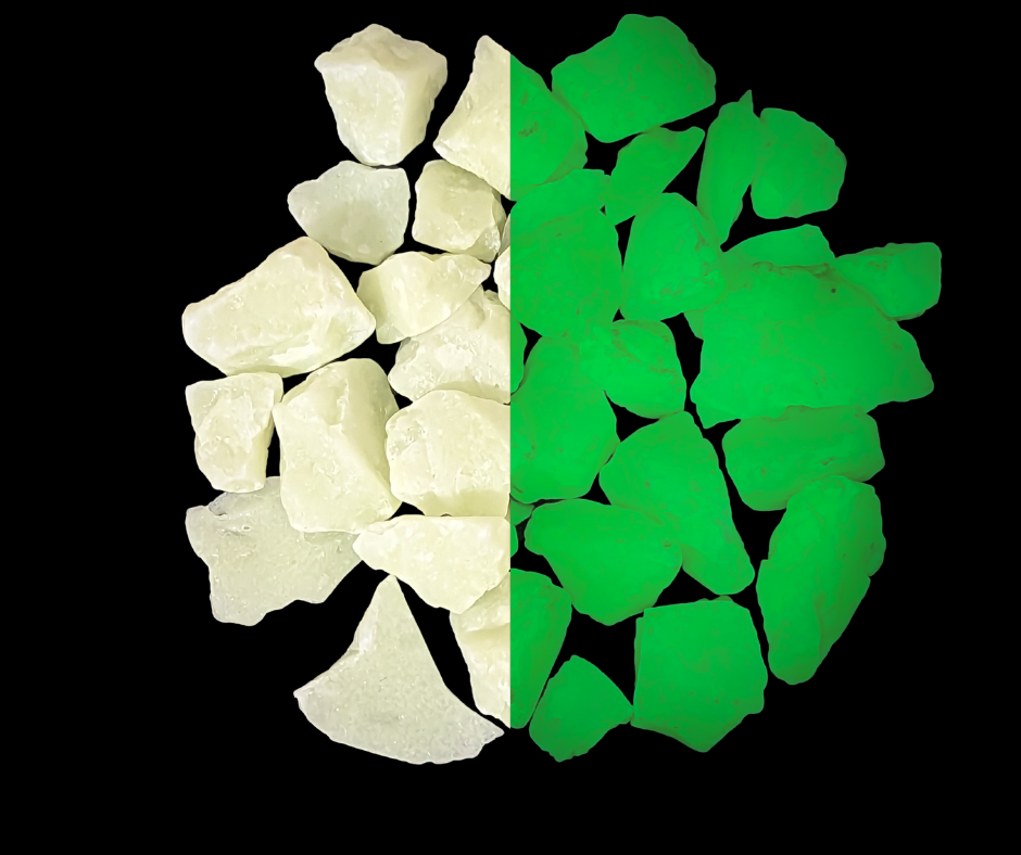 8-15mm Premium Grade Glow Rocks - Green