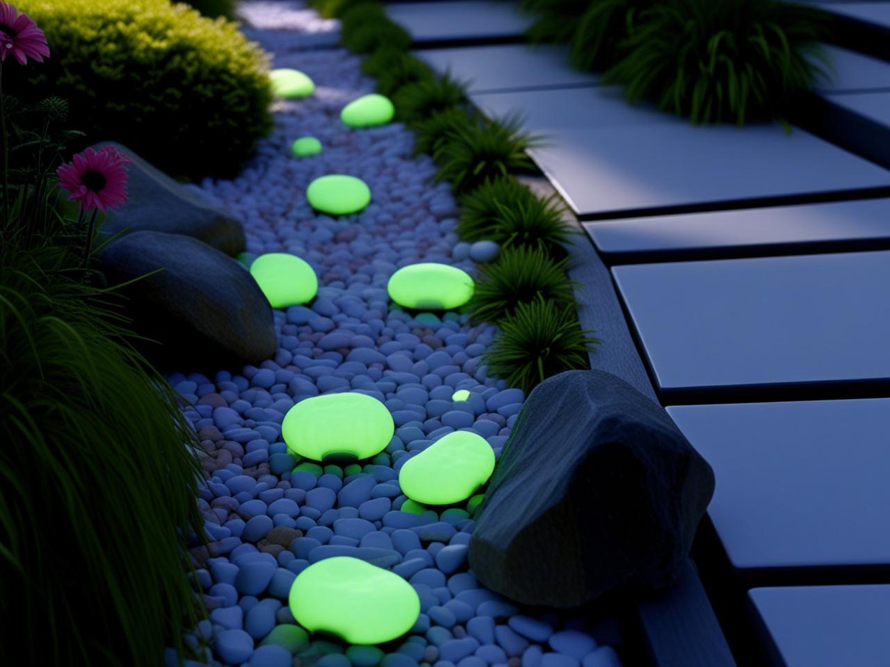2" Glow Pebbles / Glow in the Dark Pebbles / Landscaping Stones / Garden Decor /Eco-Friendly Pebbles/ Decorative Stones / Outdoor Stones