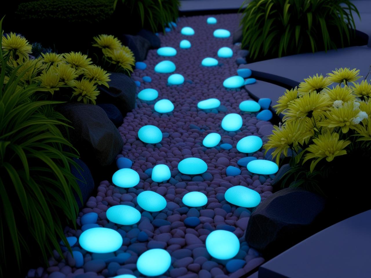 2" Glow Pebbles / Glow in the Dark Pebbles / Landscaping Stones / Garden Decor /Eco-Friendly Pebbles/ Decorative Stones / Outdoor Stones