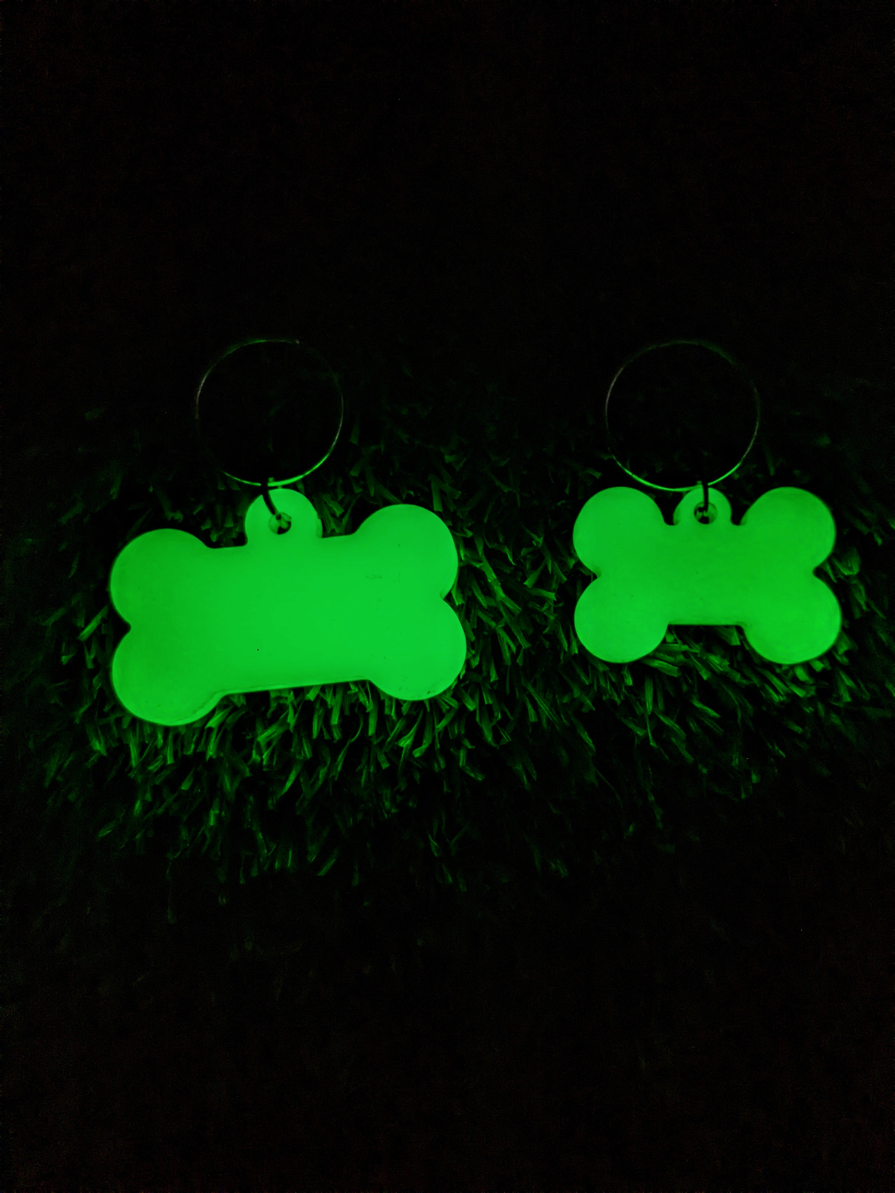 Glow in The Dark Pet Tags/GloPetTag/Dog ID Pet tags/Cat ID Pet Tags/Pet Gift/Engraved Pet tags/Pet name Tag/ID Tag/Glow Key Fob