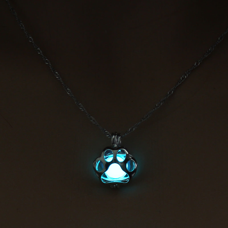 Glowing Paw Necklace