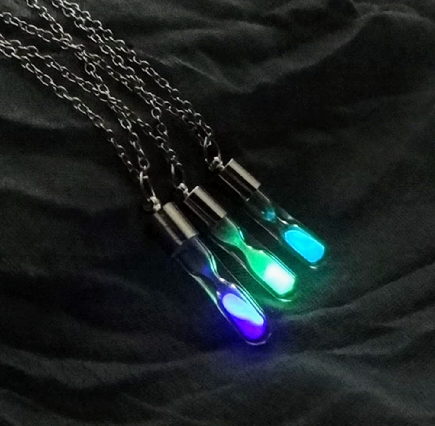 Glowing Hourglass Pendant
