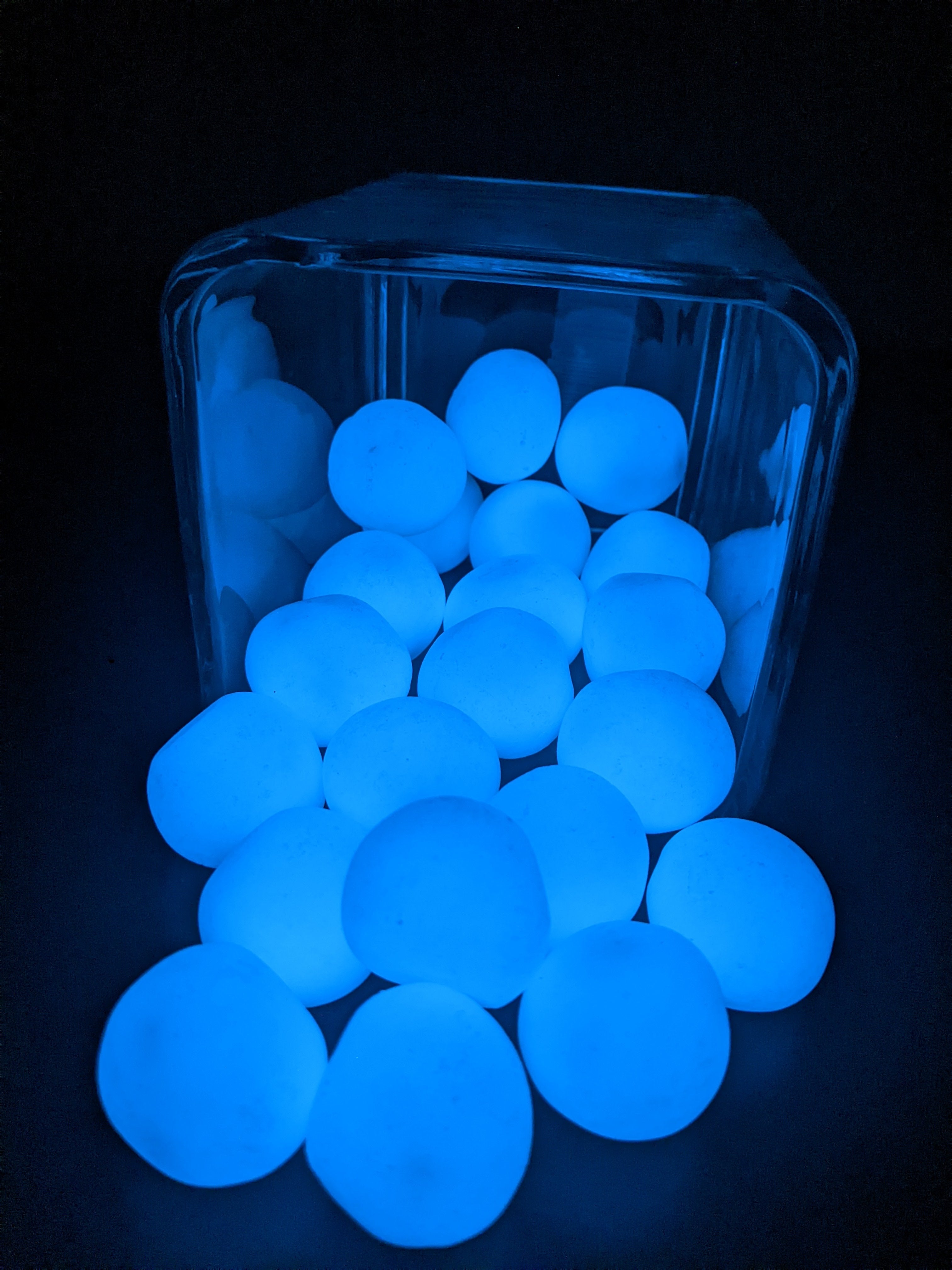 20-25mm Glow Marbles - Blue