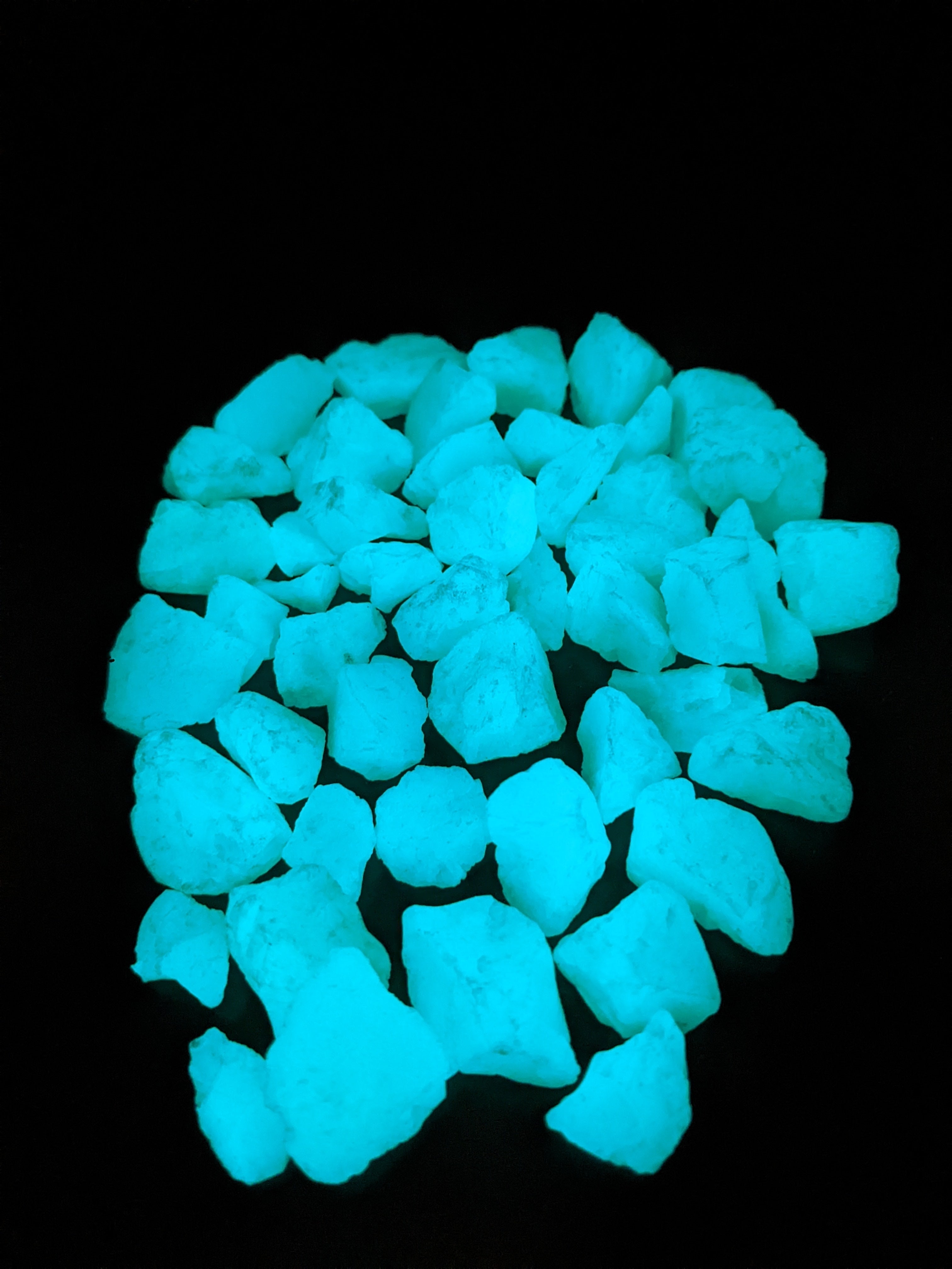 8-15mm Premium Grade Glow Rocks - Aqua