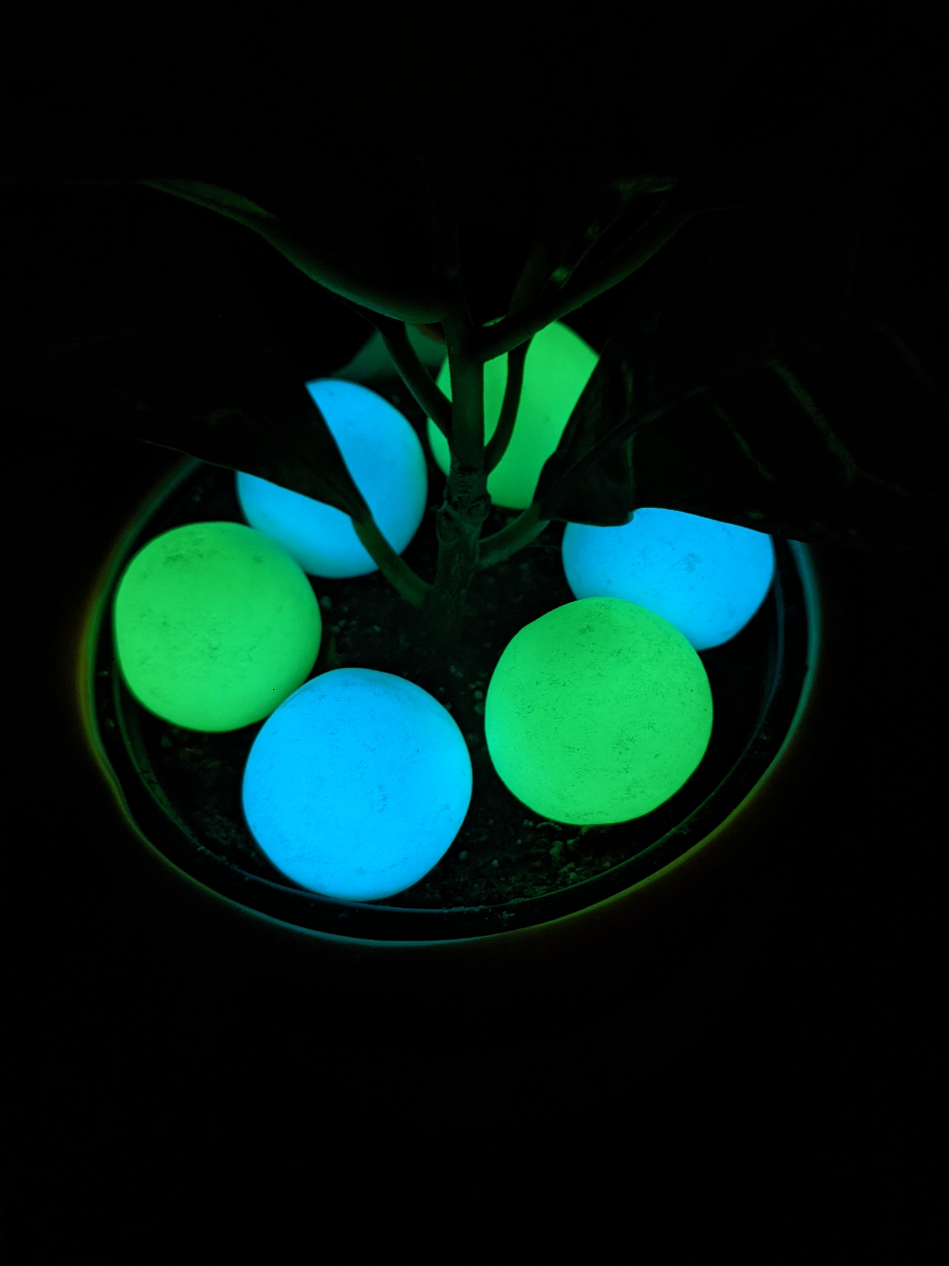 20-25mm Glow Marbles - Blue